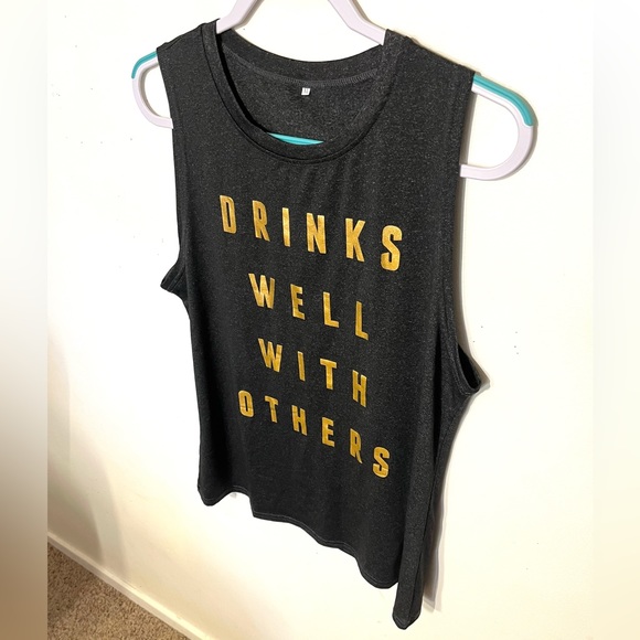 Charcoal gray wife beater style top size XL. NWOT. - Picture 3 of 10